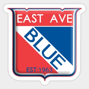 East Ave Blue Sticker